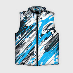 Женский жилет Спонтанные брызги голубые, цвет: 3D-черный