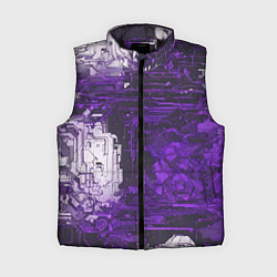 Женский жилет Киберпанк заражение фиолетовое