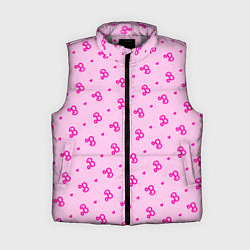 Женский жилет Розовый паттерн - Барби и сердечки