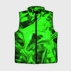 Женский жилет Зелёная кислотная неоновая коалесценция, цвет: 3D-черный