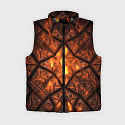 Женский жилет Огненный калейдоскоп, цвет: 3D-светло-серый