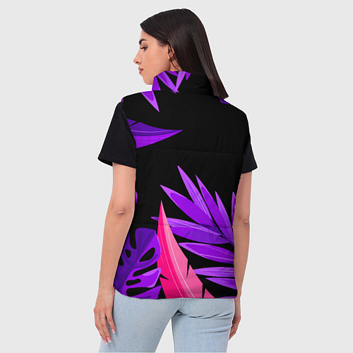 Женский жилет Floral composition - neon / 3D-Светло-серый – фото 4