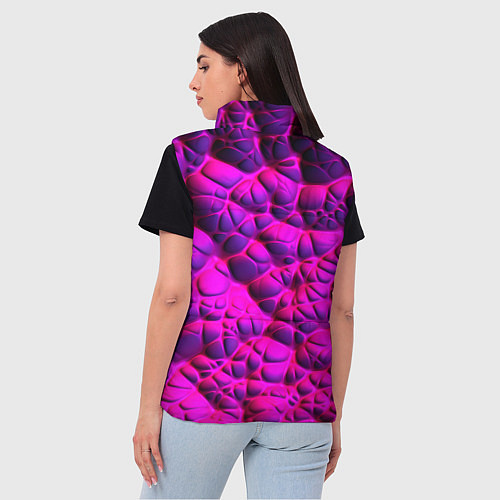 Женский жилет Объемная розовая текстура / 3D-Красный – фото 4