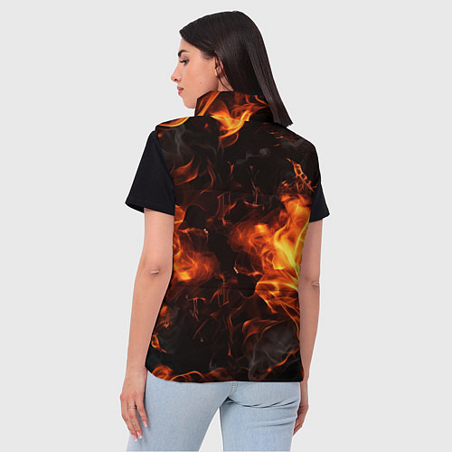 Женский жилет Fire style / 3D-Черный – фото 4