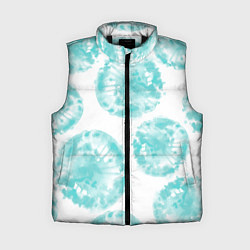 Женский жилет Акварельные голубые био формы