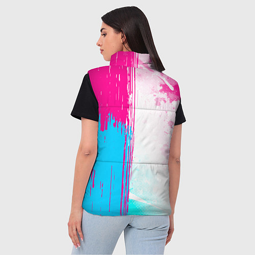 Женский жилет Aerosmith neon gradient style: по-вертикали / 3D-Черный – фото 4