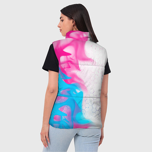 Женский жилет Portal neon gradient style: по-вертикали / 3D-Черный – фото 4