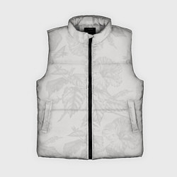 Женский жилет Цветы в бежевых тонах, цвет: 3D-светло-серый