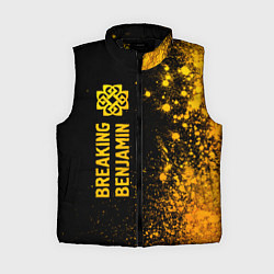 Женский жилет Breaking Benjamin - gold gradient: по-вертикали