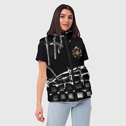 Женский жилет Россия герб РФ, цвет: 3D-красный — фото 2