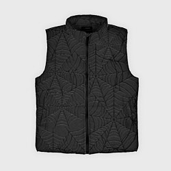 Женский жилет Паутина на чёрном, цвет: 3D-черный