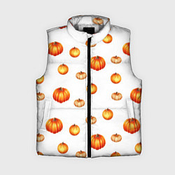 Женский жилет Оранжевые тыквы - паттерн