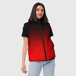 Женский жилет Градиент: от черного до ярко-красного, цвет: 3D-красный — фото 2