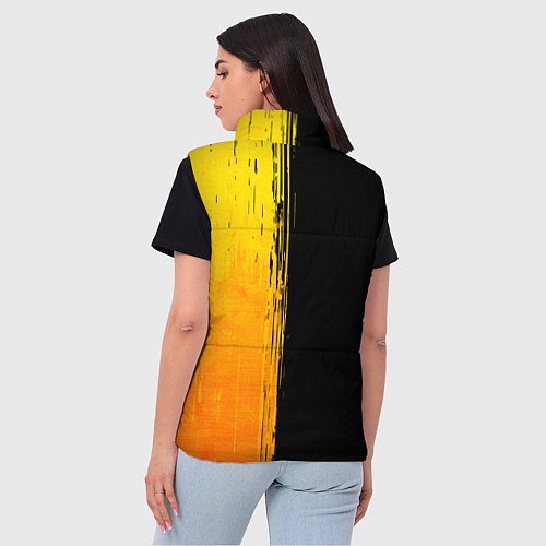 Женский жилет Blink 182 - gold gradient: по-вертикали / 3D-Черный – фото 4