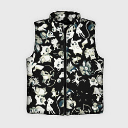 Женский жилет Пикачу и сборник аниме покемонов, цвет: 3D-черный