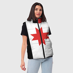 Женский жилет Флаг Удмуртии, цвет: 3D-красный — фото 2
