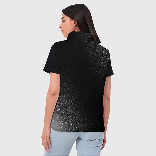 Женский жилет Architects glitch на темном фоне: по-вертикали / 3D-Черный – фото 4