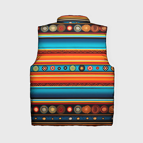 Женский жилет Этнический узор в горизонтальную полоску / 3D-Светло-серый – фото 2
