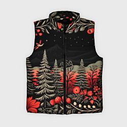 Женский жилет Новогодняя темная ночь, цвет: 3D-черный