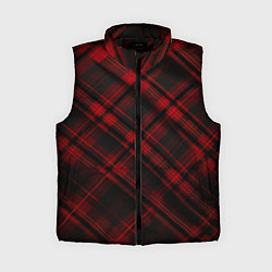 Женский жилет Тёмно-красная шотландская клетка