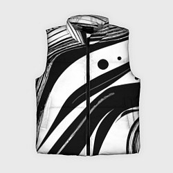 Женский жилет Abstract black and white composition, цвет: 3D-светло-серый
