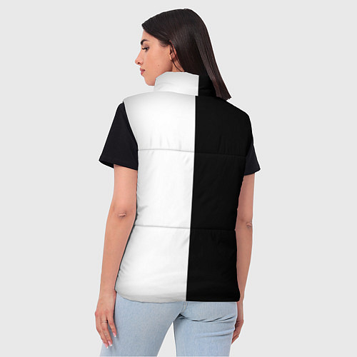 Женский жилет Теннис - чёрно белое / 3D-Черный – фото 4