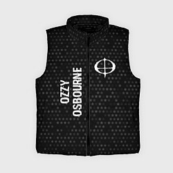 Женский жилет Ozzy Osbourne glitch на темном фоне вертикально