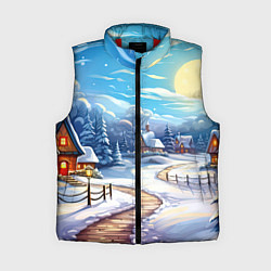Женский жилет Новогоднее настроение пейзаж