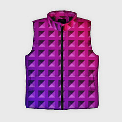 Женский жилет Пластиковые объемные квадраты, цвет: 3D-черный