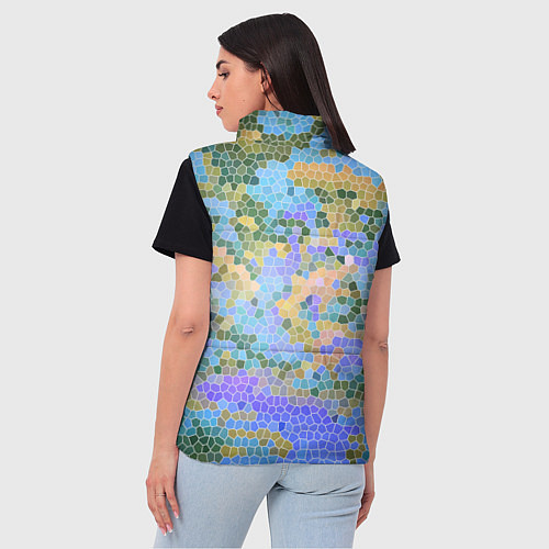 Женский жилет Разноцветный витраж / 3D-Светло-серый – фото 4