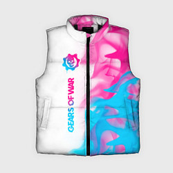 Женский жилет Gears of War neon gradient style по-вертикали