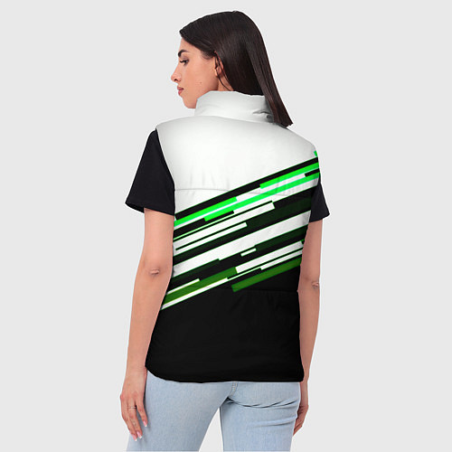 Женский жилет Skoda sport stripes line / 3D-Светло-серый – фото 4
