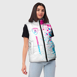 Женский жилет Lamborghini neon gradient style по-вертикали, цвет: 3D-черный — фото 2