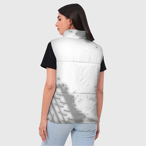 Женский жилет Chevrolet speed на светлом фоне со следами шин вер / 3D-Черный – фото 4