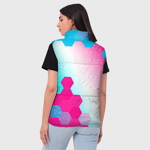 Женский жилет Changan neon gradient style вертикально / 3D-Черный – фото 4