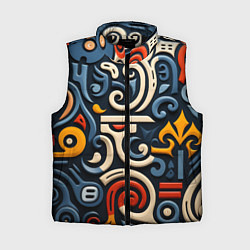 Женский жилет Абстрактный цветной паттерн в славянском стиле