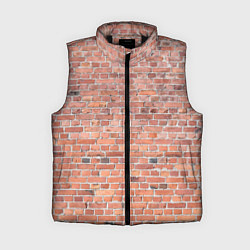Женский жилет Кирпичная стена узор