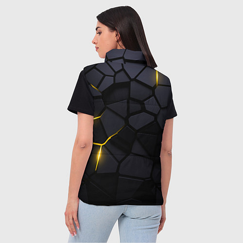 Женский жилет Lamborghini - плиты с эффектом свечения / 3D-Черный – фото 4