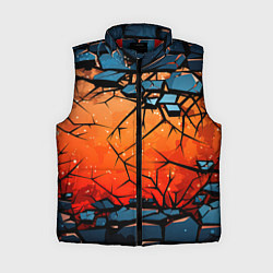 Женский жилет Разлом оранжевых плит