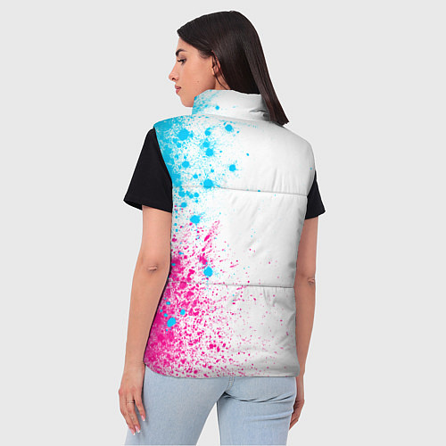 Женский жилет Within Temptation neon gradient style по-вертикали / 3D-Черный – фото 4