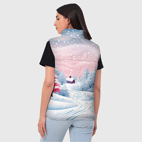 Женский жилет Пушистый снегопад / 3D-Светло-серый – фото 4