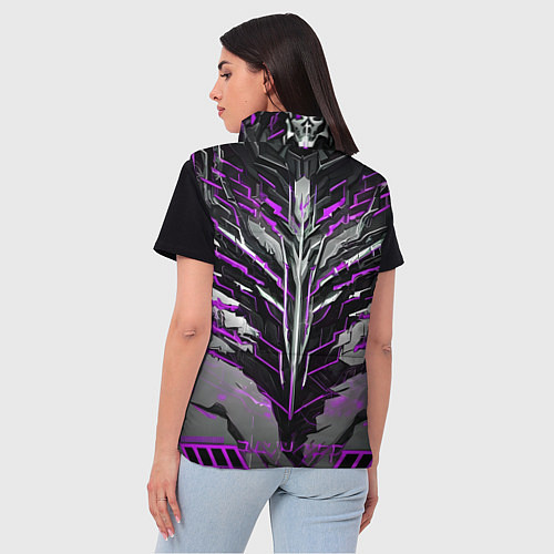 Женский жилет Киберпанк доспех фиолетовый / 3D-Черный – фото 4