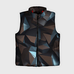 Женский жилет Черная геометрическая абстракция - объемные грани