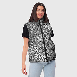 Женский жилет Разбитое зеркало, цвет: 3D-черный — фото 2