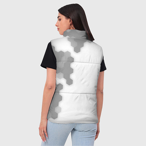 Женский жилет Ghost of Tsushima glitch на светлом фоне по-вертик / 3D-Черный – фото 4