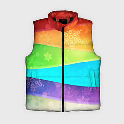 Женский жилет Абстрактный разноцветный волнистый фон со снежинка