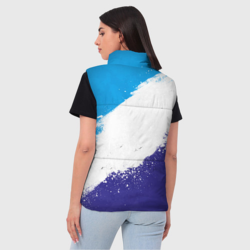 Женский жилет Вольво - триколор / 3D-Черный – фото 4