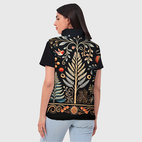 Женский жилет Зимняя вязь / 3D-Черный – фото 4