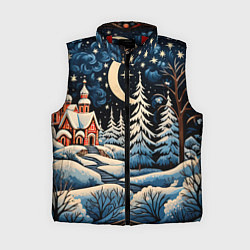 Женский жилет Морозное утро, цвет: 3D-красный