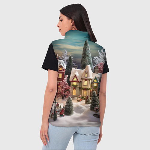 Женский жилет Снежное сияние ночи / 3D-Светло-серый – фото 4